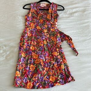 Flattering Vintage Alain Toussaint Wrap Sundress